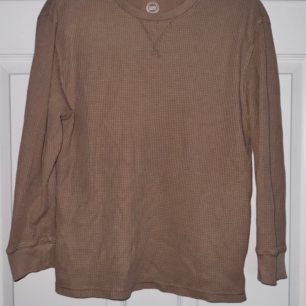 Men's Brown Thermal Shirt